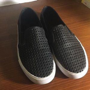 Black slip-ons